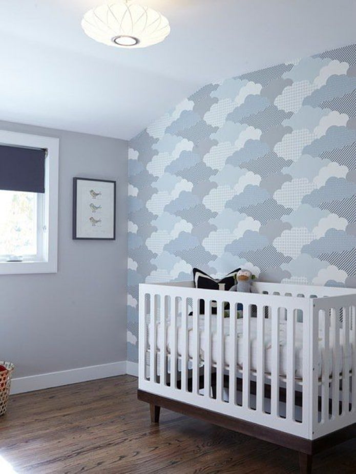 nursery in blue tones nursery in blue tones