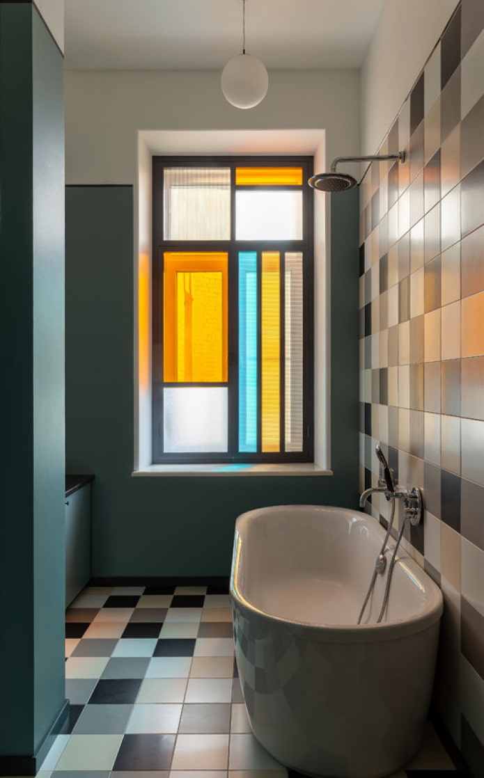 colored glass on the window colored glass on the window