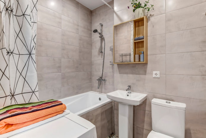 bathroom in gray bathroom in gray