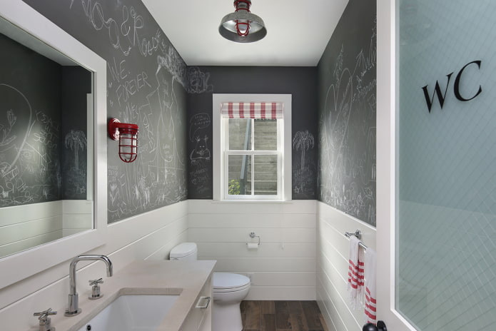 slate paint in the toilet