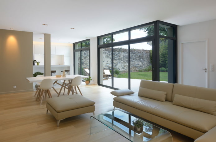 Interior of a country house in a modern style