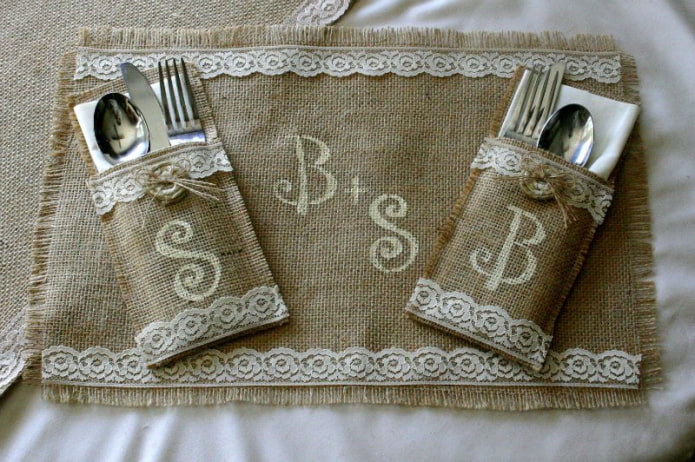 burlap napkin
