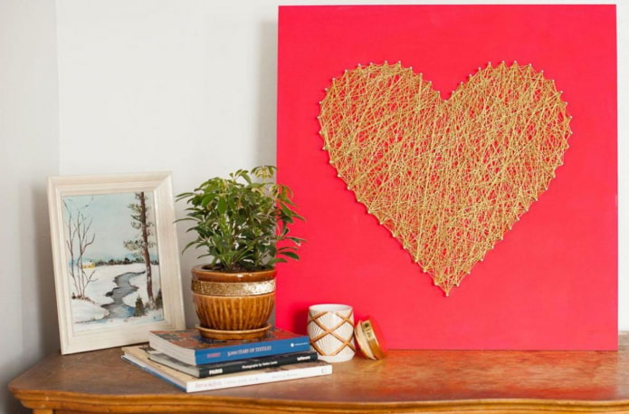 Heart on a pink background