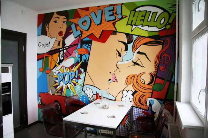 pop art on the wall
