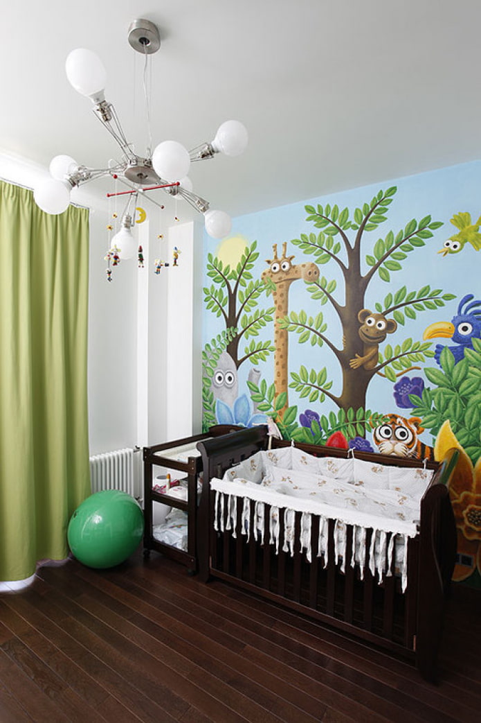 animal drawings on the wall