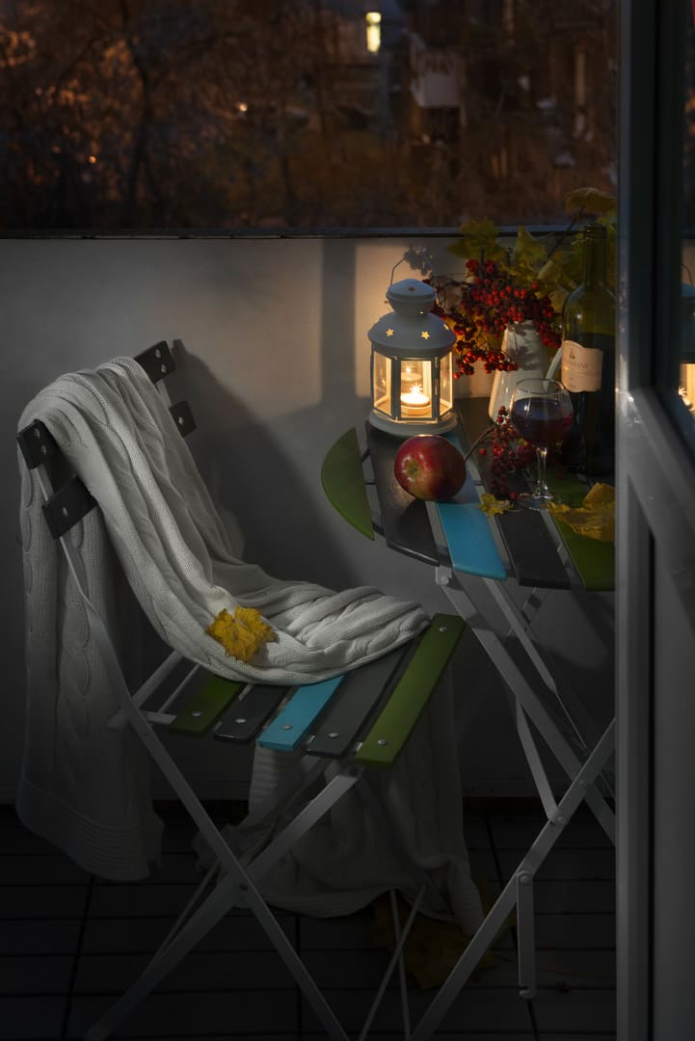 Balcony at night Balcony at night