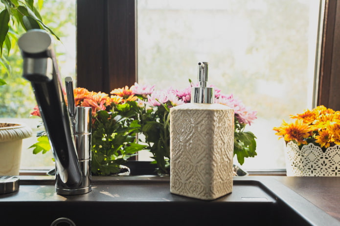 Washing by the window Washing by the window