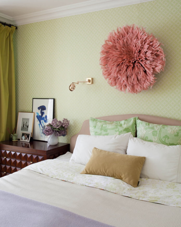 big pink flower on the wall