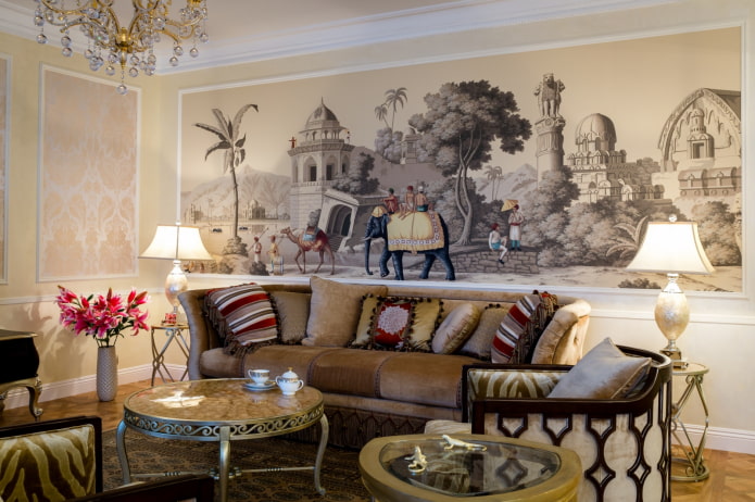 african fresco on the wall