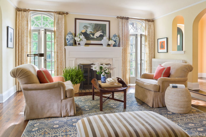 bright room in the living room