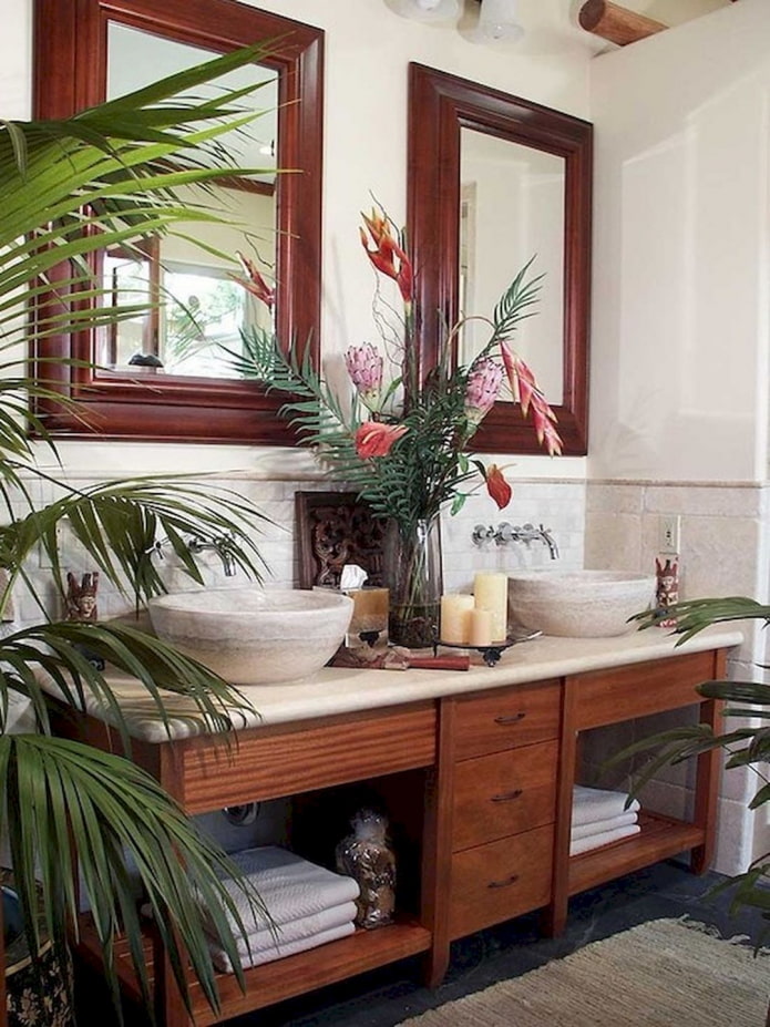 plants in the bathroom