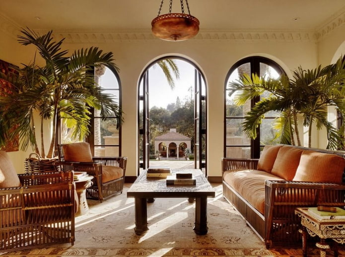 living room with access to the street