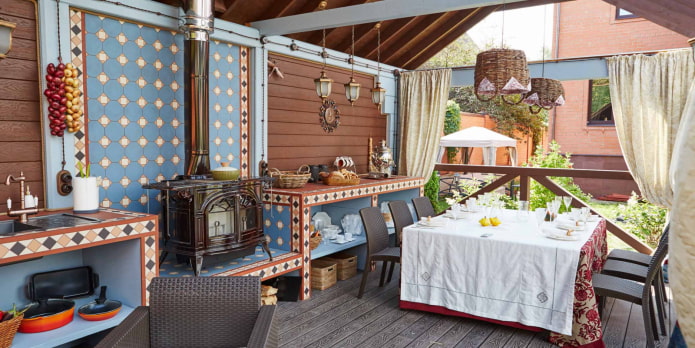 bright kitchen with fireplace bright kitchen with fireplace