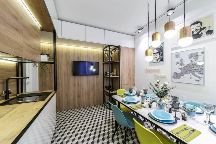 kitchen with metal furniture