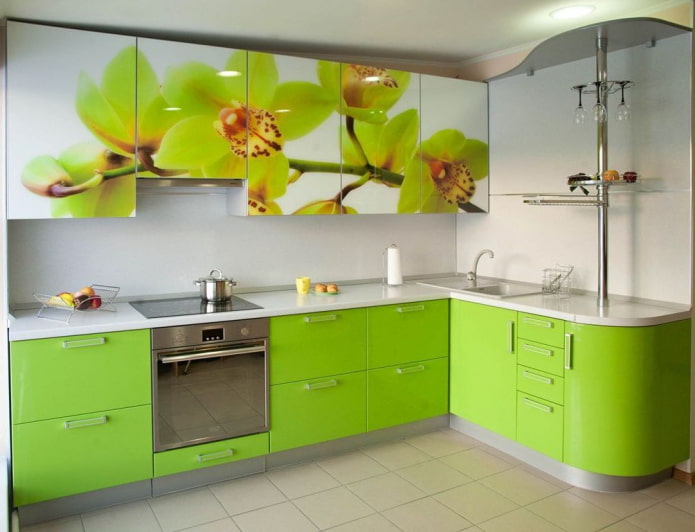 Kitchen with photo printing Kitchen with photo printing