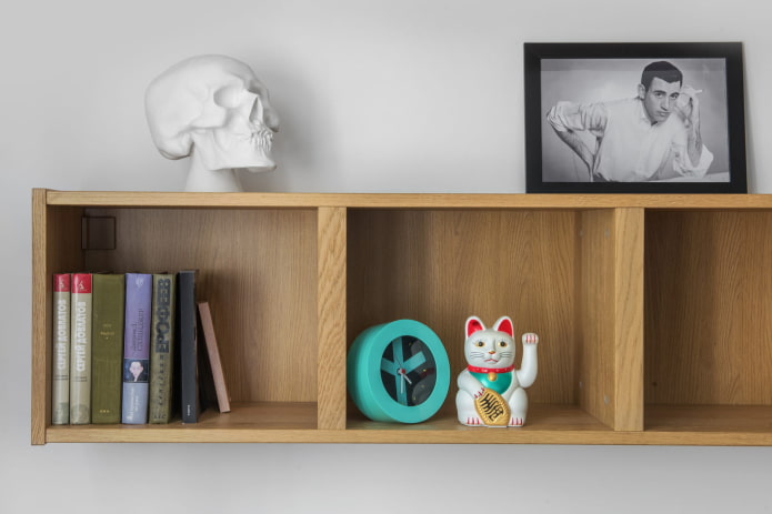 Open shelves Open shelves