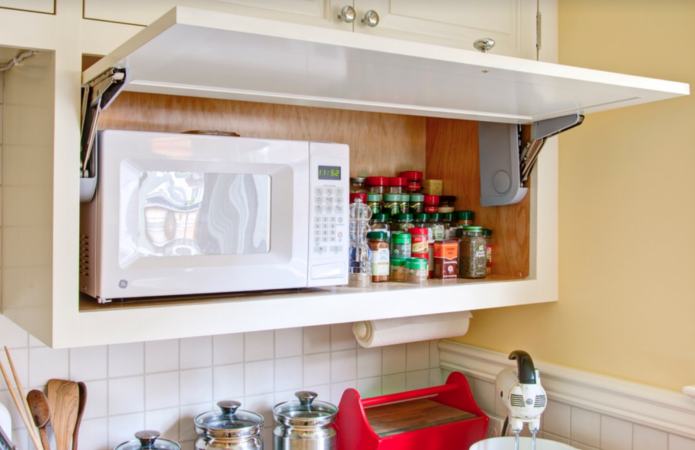 Microwave behind the facade