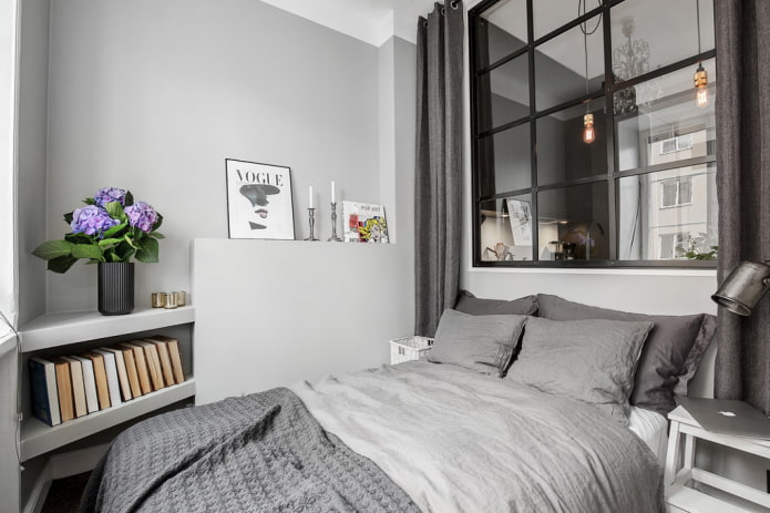 Small gray bedroom