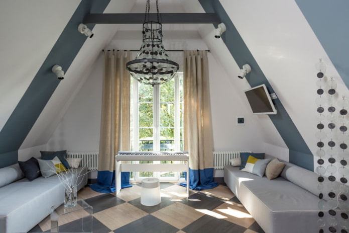 wall decoration in the attic wall decoration in the attic