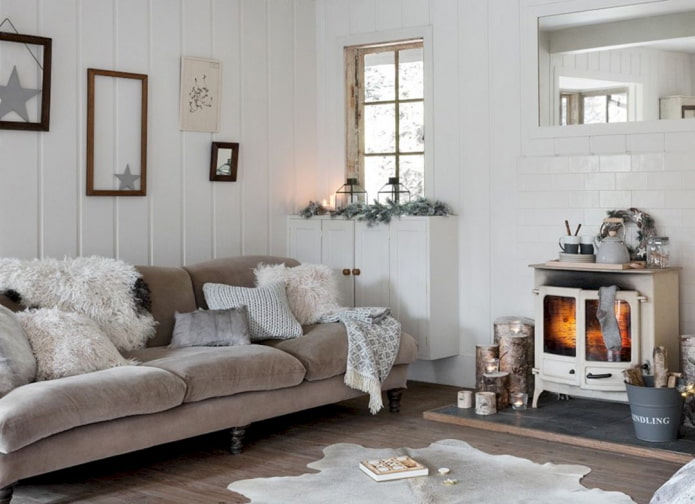 living room with stove living room with stove