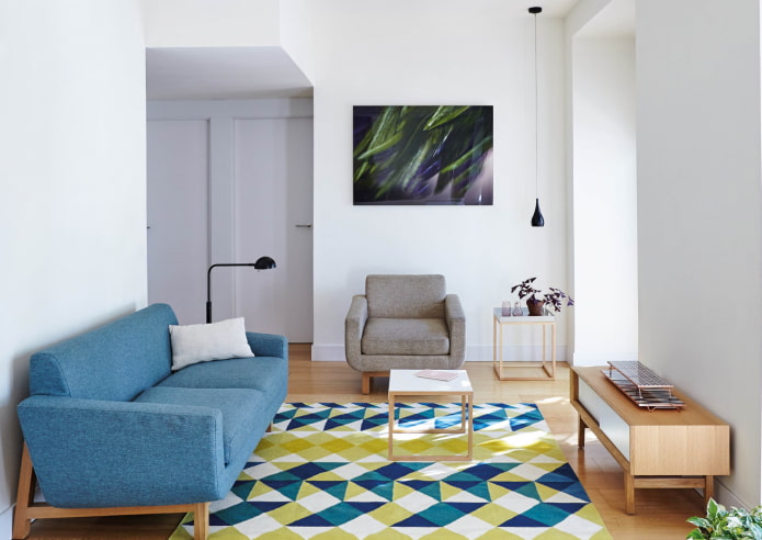 geometric print rug