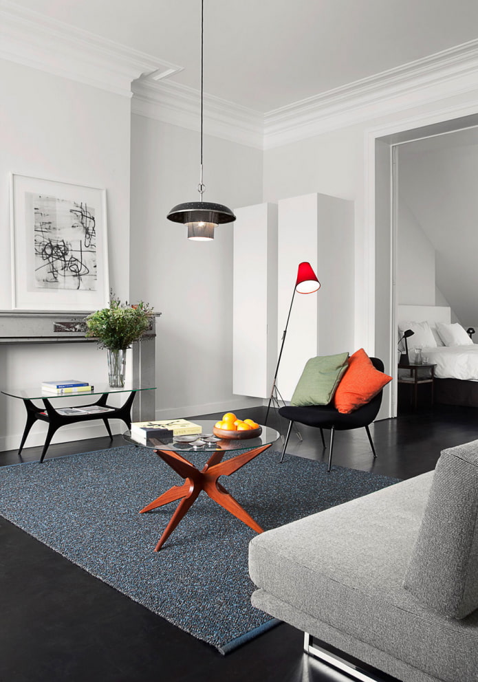 bright lamp in the interior