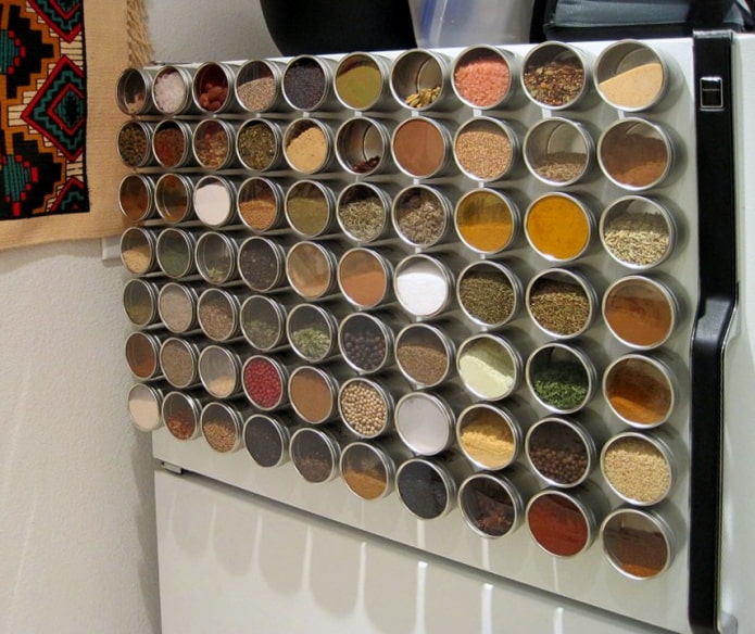 Seasonings on the fridge Seasonings on the fridge