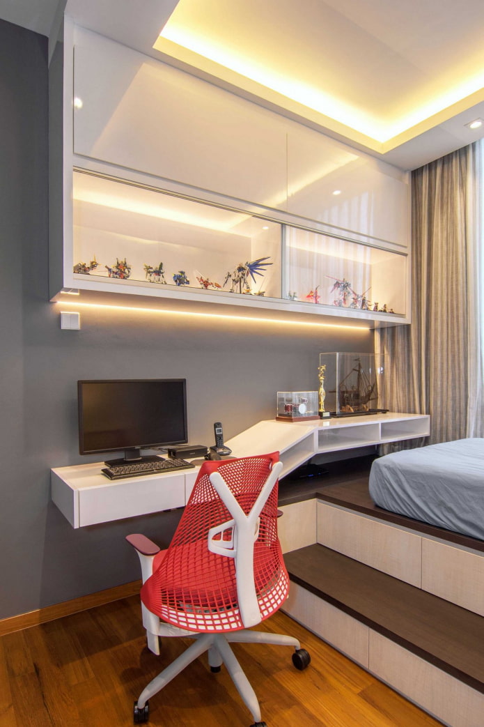 bed on the podium bed on the podium