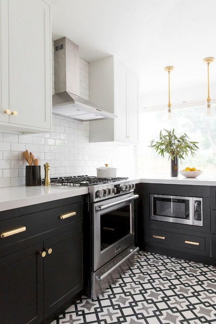 black kitchen with gold black kitchen with gold