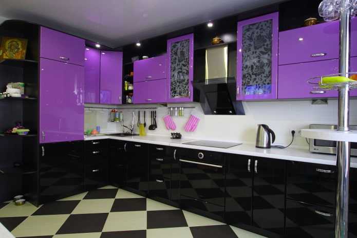 black and purple kitchen black and purple kitchen