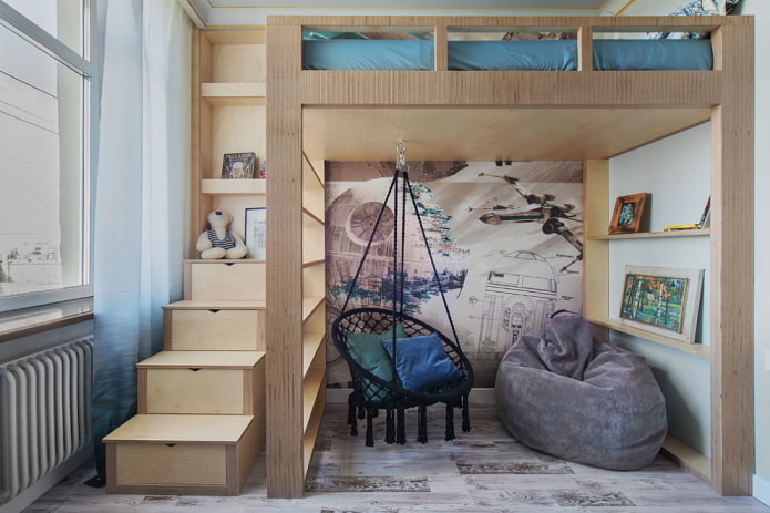 Loft bed in the nursery
