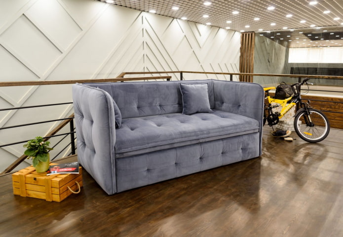 stylish velor sofa