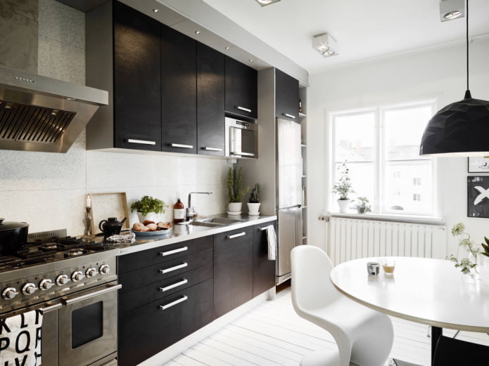 Scandinavian dark kitchen