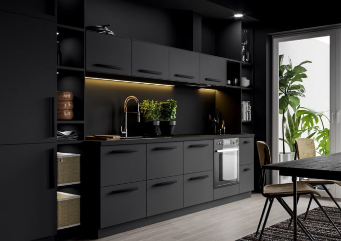 Black kitchen