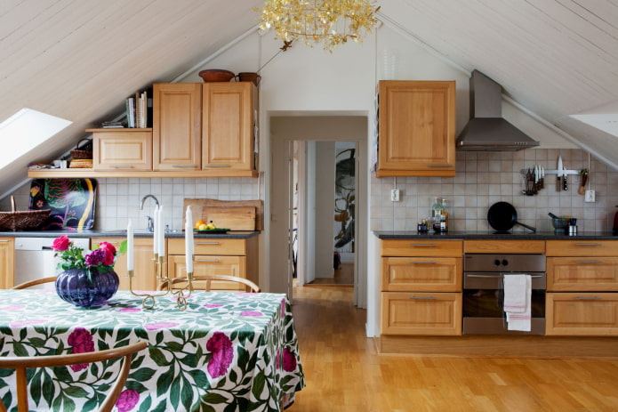 kitchen under the roof of the house kitchen under the roof of the house