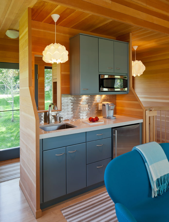 kitchen in a niche in the country