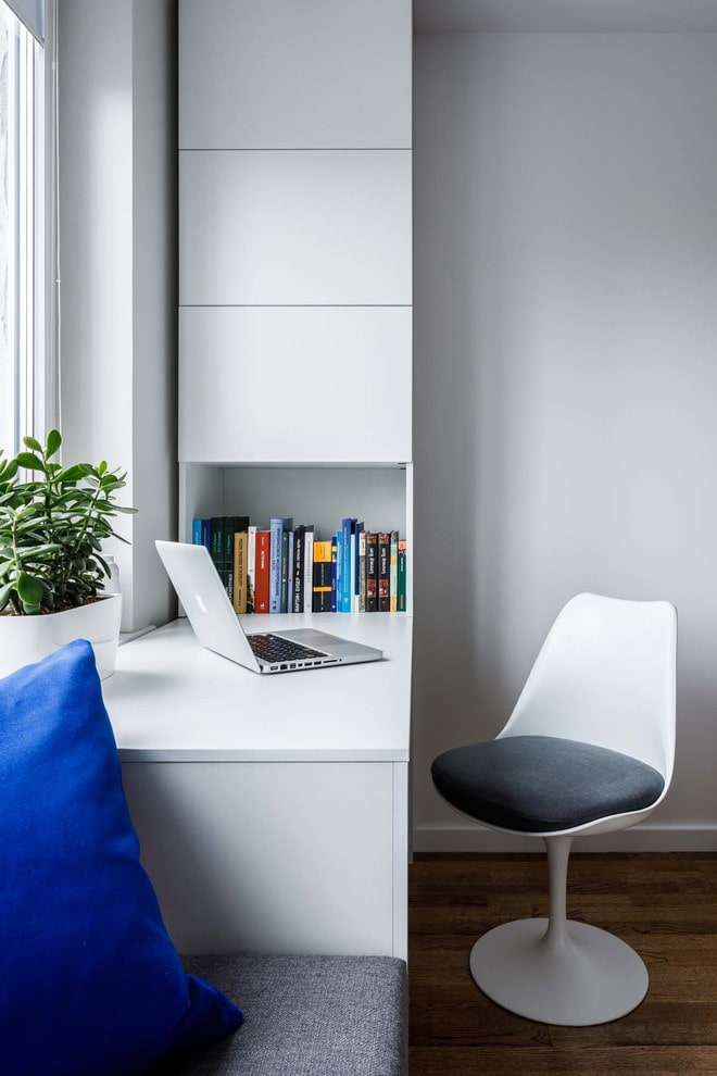 Workplace with shelves Workplace with shelves