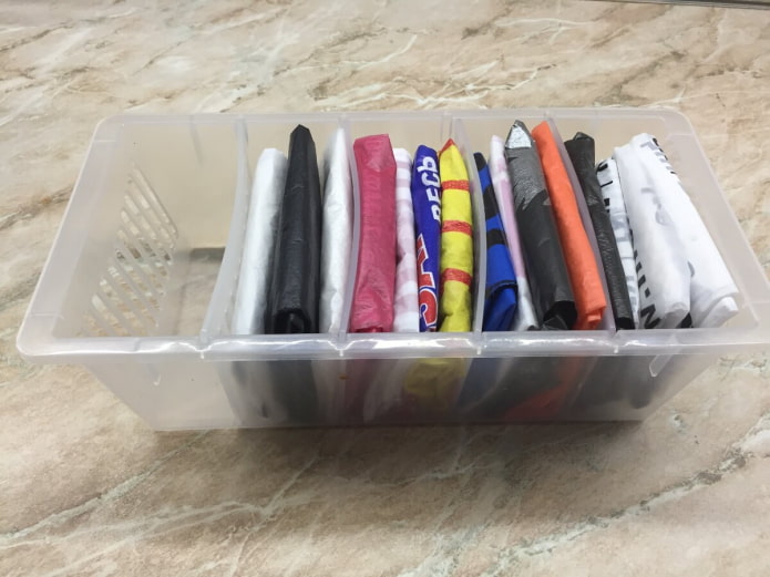 Packages in a container