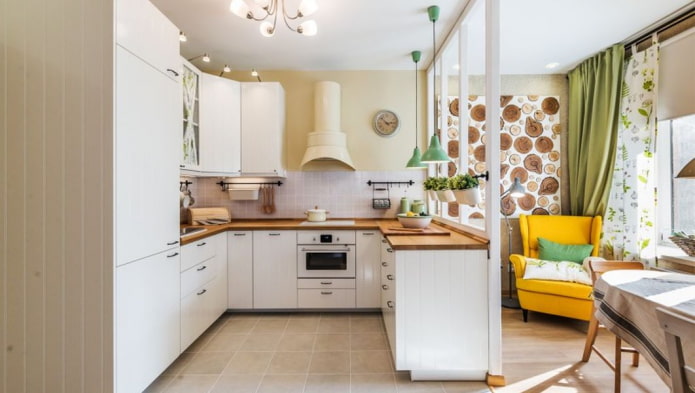 Zoning the kitchen in the house