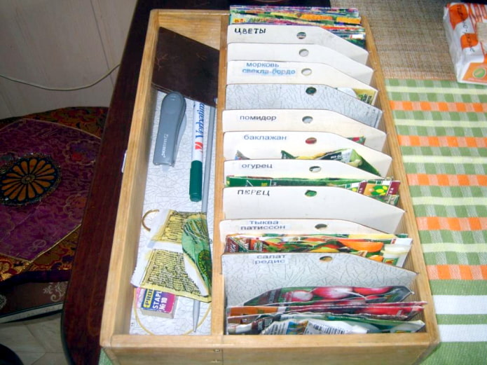 DIY seed organizer
