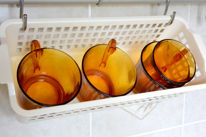 Basket on the railing