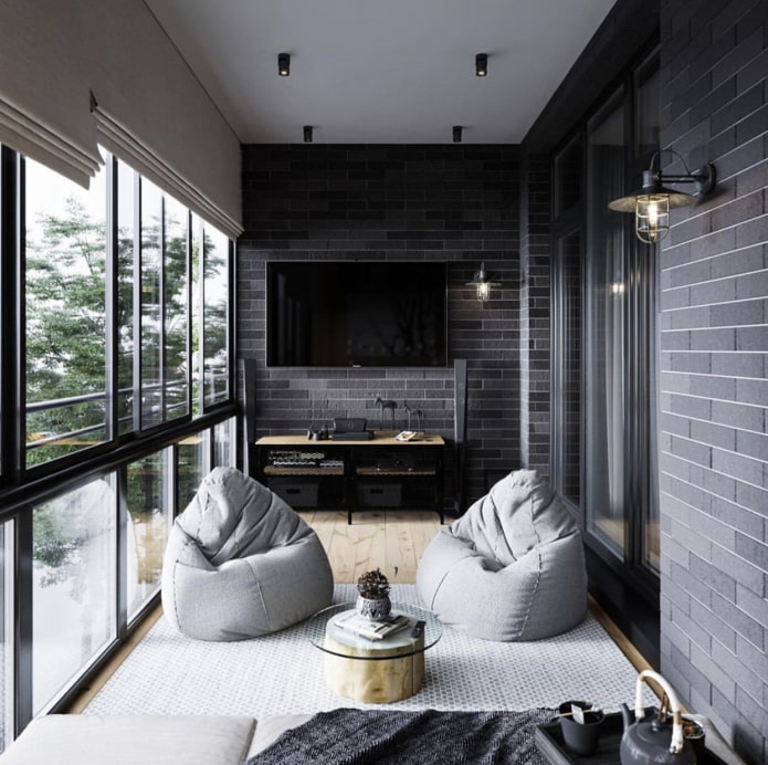 Loggia with panoramic windows