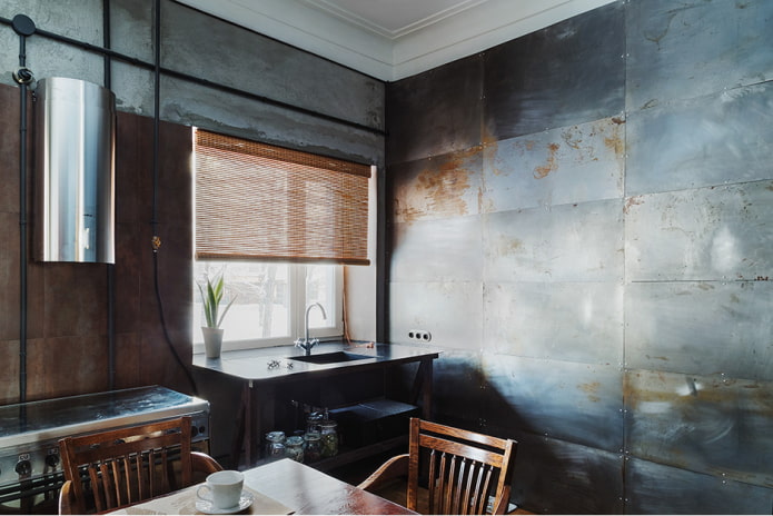 metal walls in the kitchen metal walls in the kitchen