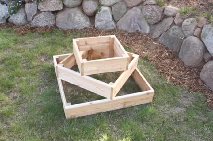 three-tiered flower bed