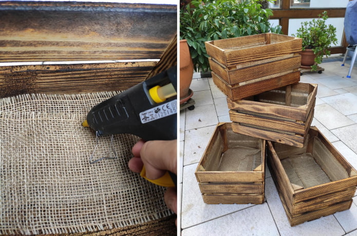 Securing the material Securing the material