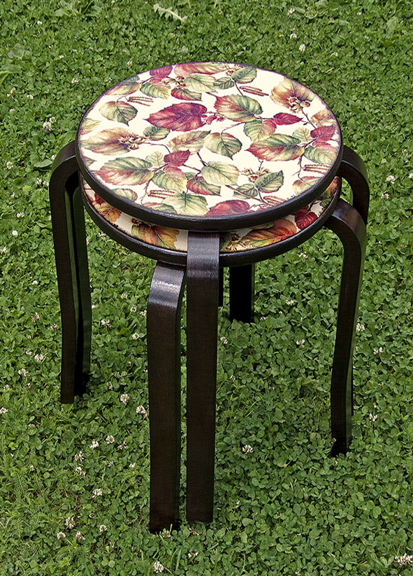 Decoupage stool Decoupage stool