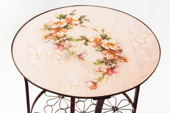 Table with craquelure Table with craquelure
