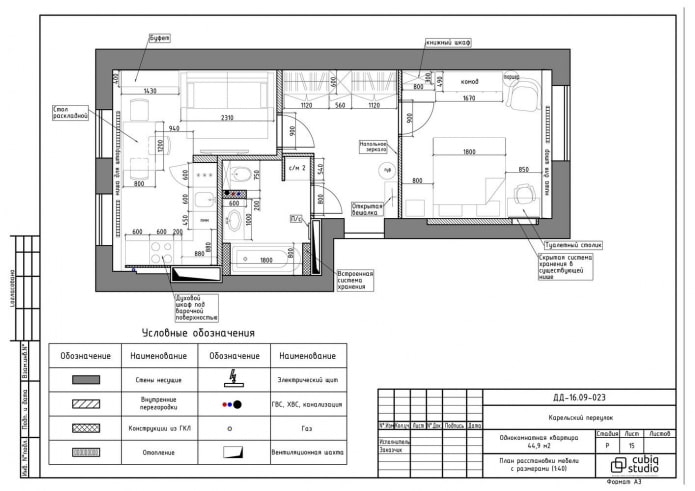 Layout with furniture arrangement Layout with furniture arrangement