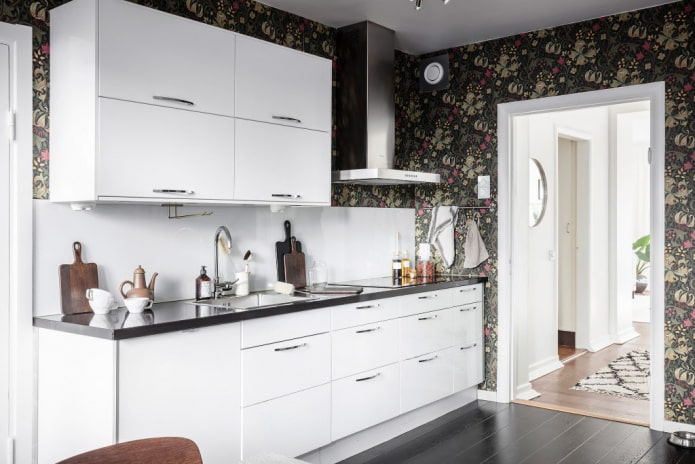 dark patterned wallpaper