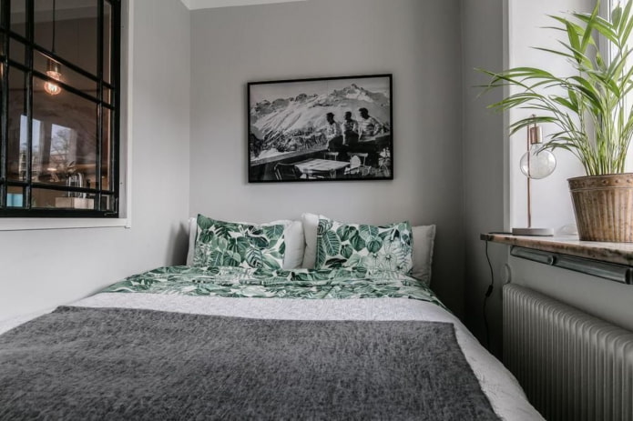 small bedroom in the living room